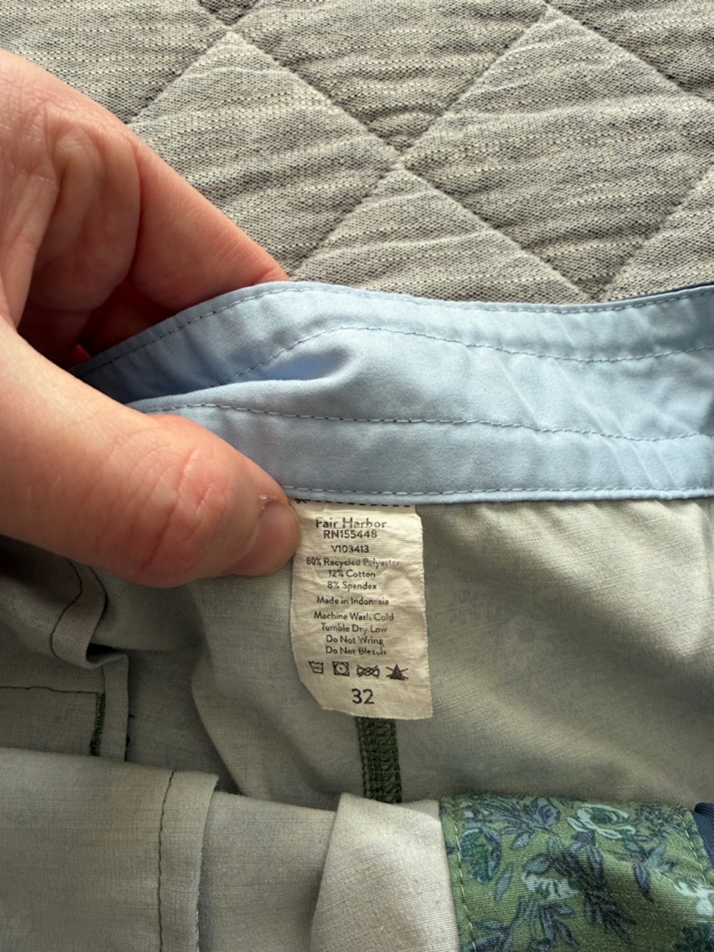 Fair Harbor Green Floral Men's Swim Trunks - Picture 2 of 3